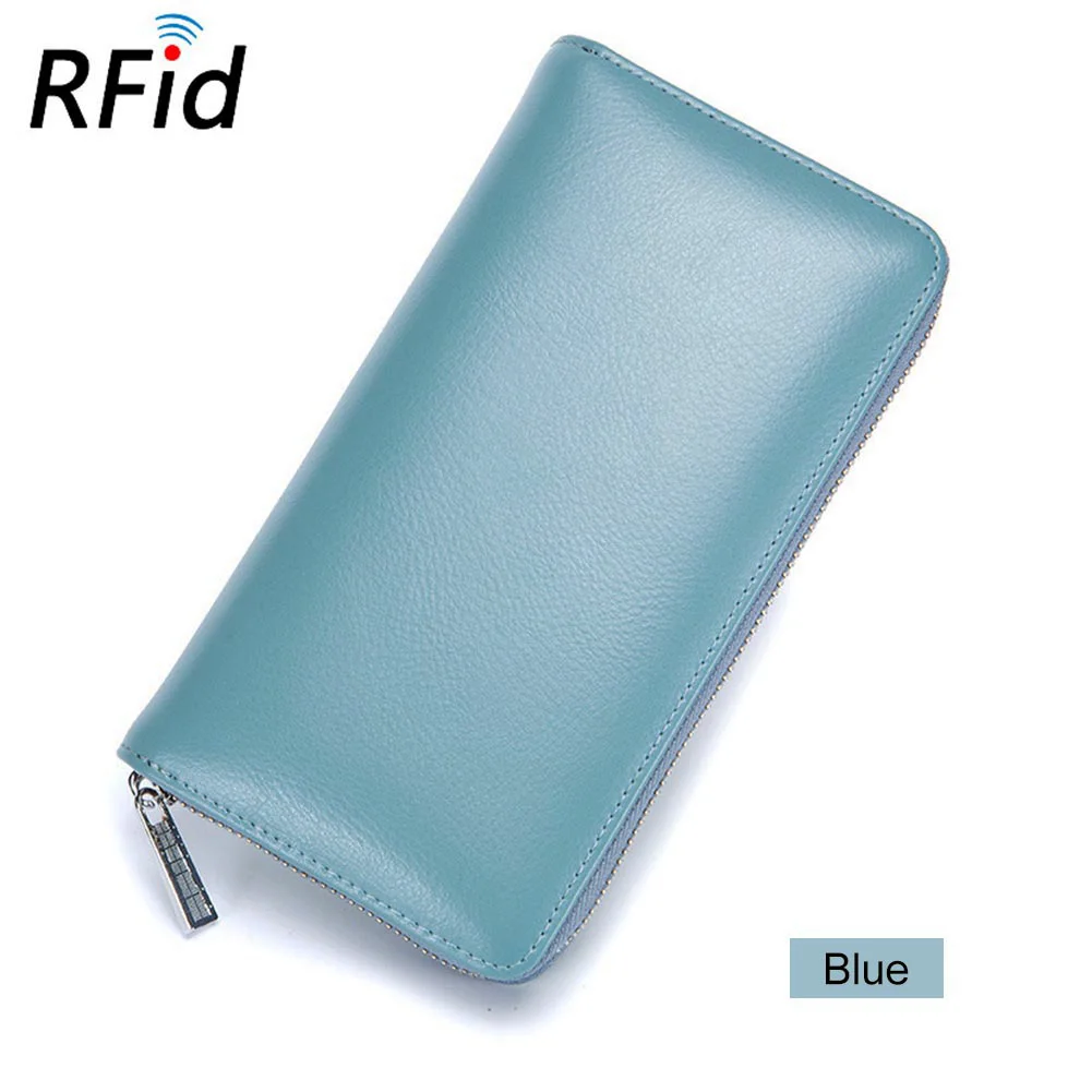 Синий Женский 36 держатель для карт, кредитная RFID карта, чехол, кошелек, авто, для документов, Обложка для паспорта и кошелька, B5 - Цвет: Синий