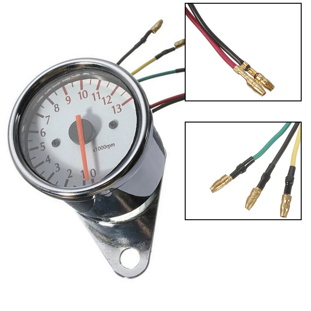 Универсальный 13000 об/мин скутер мотоцикл Аналоговый тахометр Gauge12v мотоциклетные