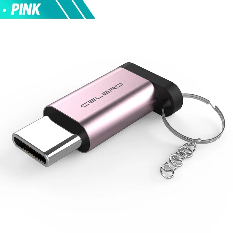 Pink USB 3,1 Тип C кабель-переходник Micro USB флеш-накопитель USB с гнездовым для Тип C Male преобразователь OTG USB-C зарядки для LG G6/Oneplus 3T/sony Xperia XZ - Цвет: Pink