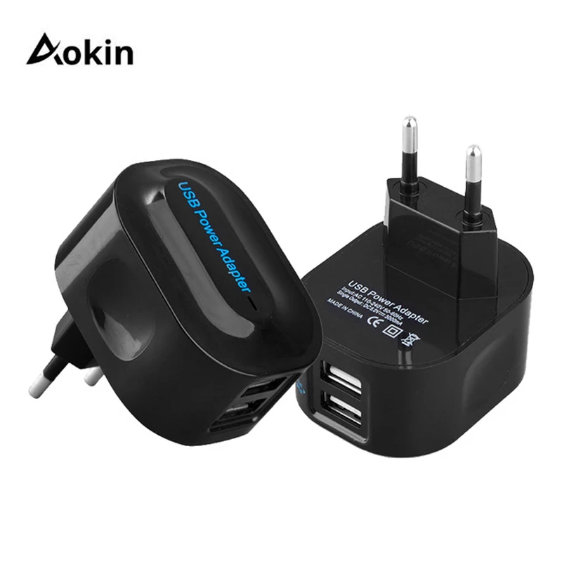 Адаптер зарядного устройства Aokin 2 USB 5 в 3 1 А быстрое зарядное устройство для