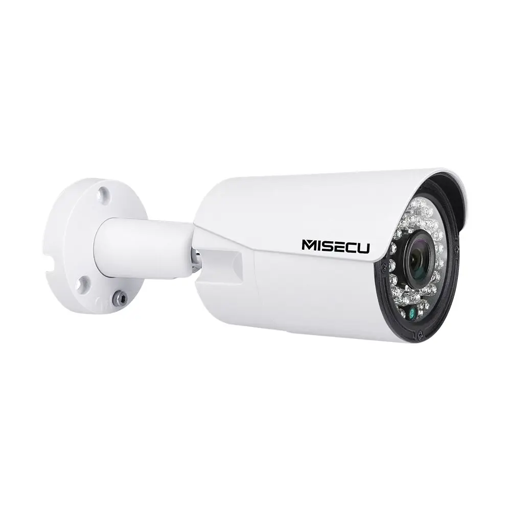 MISECU H.265 2.0MP аудио POE IP Камера Ночное видение Водонепроницаемый IP66 ONVIF обнаружения