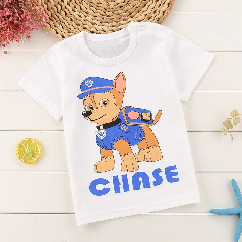 Baby Boy Tshirt Summer 2018 Children's Shirts Short Sleeve White Top Toddler Infant Tops Cotton Kids Clothes | Детская одежда и