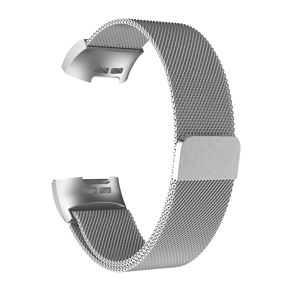 HeroIand металлический ремешок из нержавеющей стали для Fitbit Charge 3 Band Миланская петля Магнитный Fitbit charge3 ремешок умный Браслет для женщин и мужчин