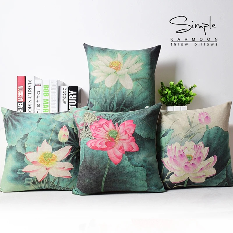 Чехол для подушки в китайском стиле с рисунком цветов 7843|cushion cover|cushion cover patternpattern