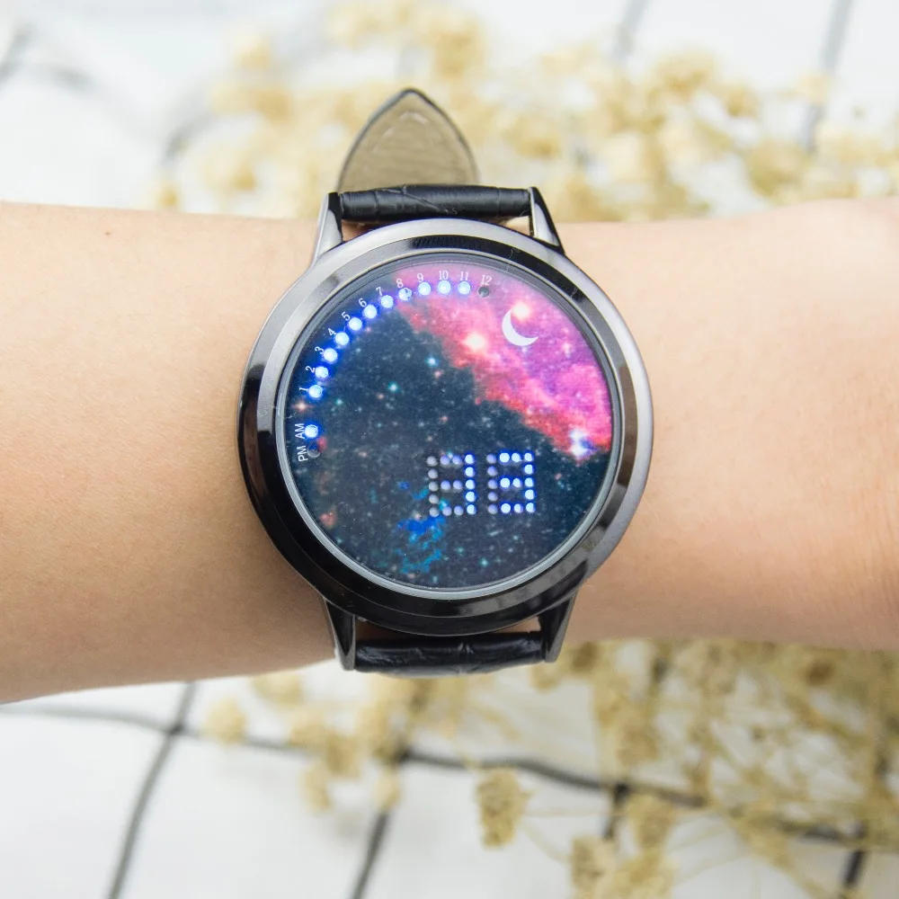 Женские светящиеся часы женские студенческие Часы Со светодиодным сенсорным