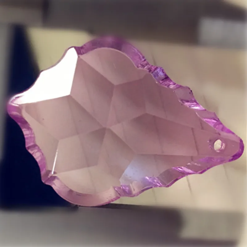 Великолепная стеклянная хрустальная люстра в виде лилового кленового листа 63 мм