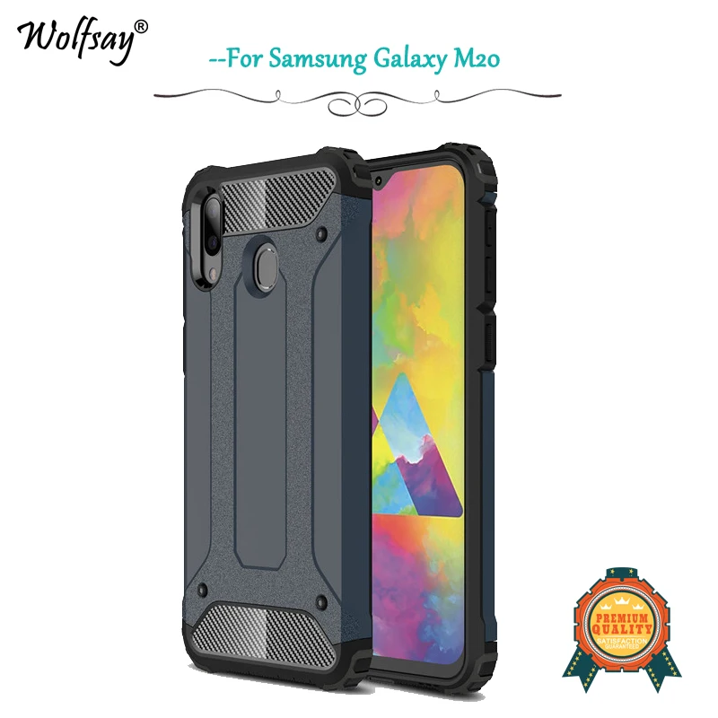 Чехол для Samsung Galaxy M20 противоударный армированный резиновый жесткий чехол