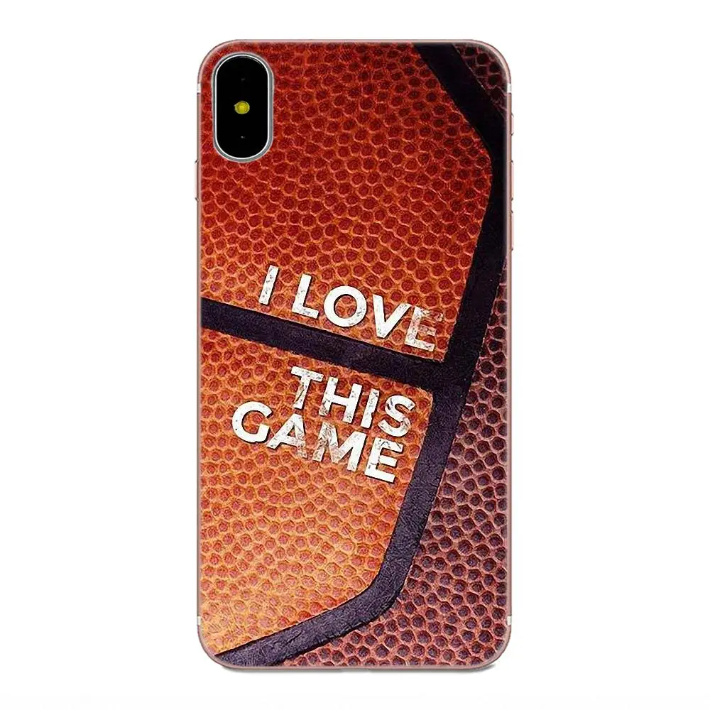 Мягкий черный ТПУ чехол для телефона I love basketball Forever Apple iPhone 4 4S 5 5C 5S SE 6 6S 7 8 Plus X XS Max XR