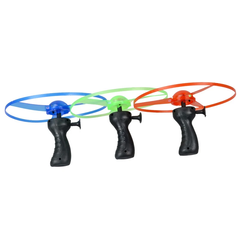 Random 1 Pcs Светодиодный фонарик летающая тарелка Дисковые игрушки Красочная Тяговая струна НЛО летающее светящаяся игрушка светится в темноте детские игрушки на открытом воздухе - Цвет: Random 1 Pcs