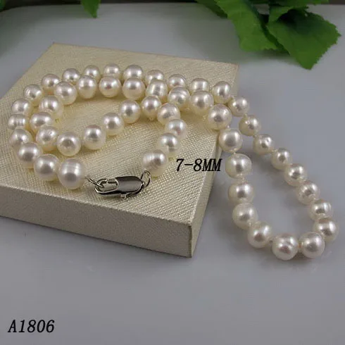 Магазин украшений из уникального жемчуга ожерелье пресноводного белого цвета 45