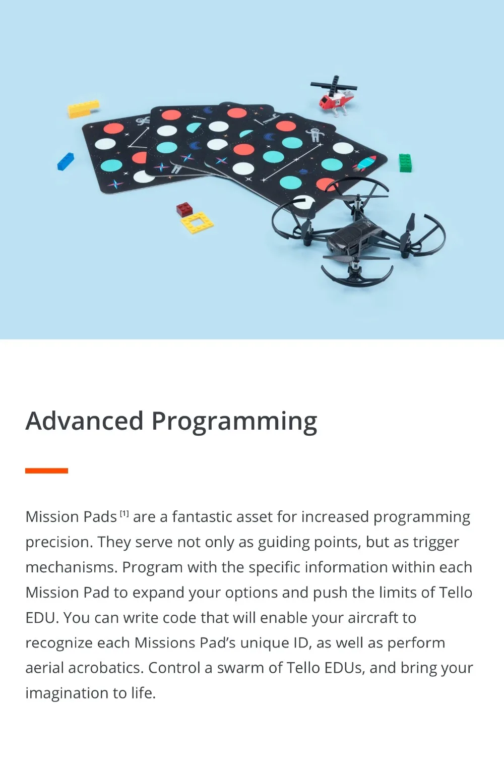 DJI Tello EDU/Tello Boost Combo Мини-Дрон выполнять летающие трюки снимать быстрые видео с EZ Shots игрушка плоскость FPV