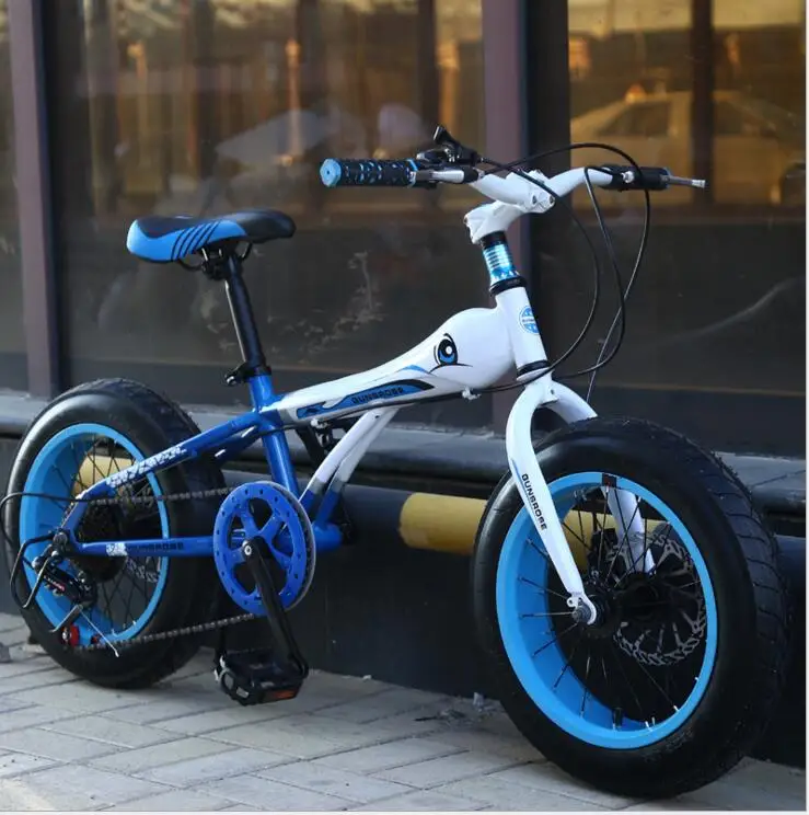 Whiteblue Зимний велосипед MTB 1" 7 21 24 27 скорость двойной диск горный Fat велосипедная Подвеска стальная рама 3" Шины алюминиевые колеса 20kgs детские - Цвет: Whiteblue