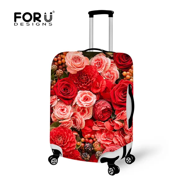 FORUDESIGNS защитный чехол для багажа 3D фруктовый цветок дорожная тележка защитные чехлы цветок чехол для чемодана 18-30 дюймов чехлы - Цвет: C0766L