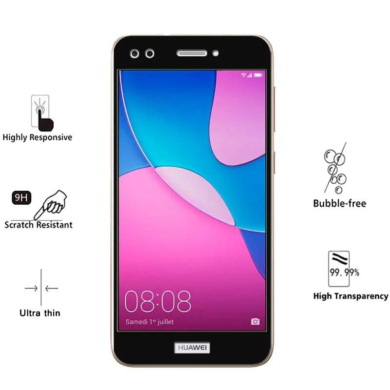 Полное покрытие закаленное стекло для Huawei Y6 Pro 2017 SLA-L02 L22-L22 L03 Защитная пленка P9 Lite