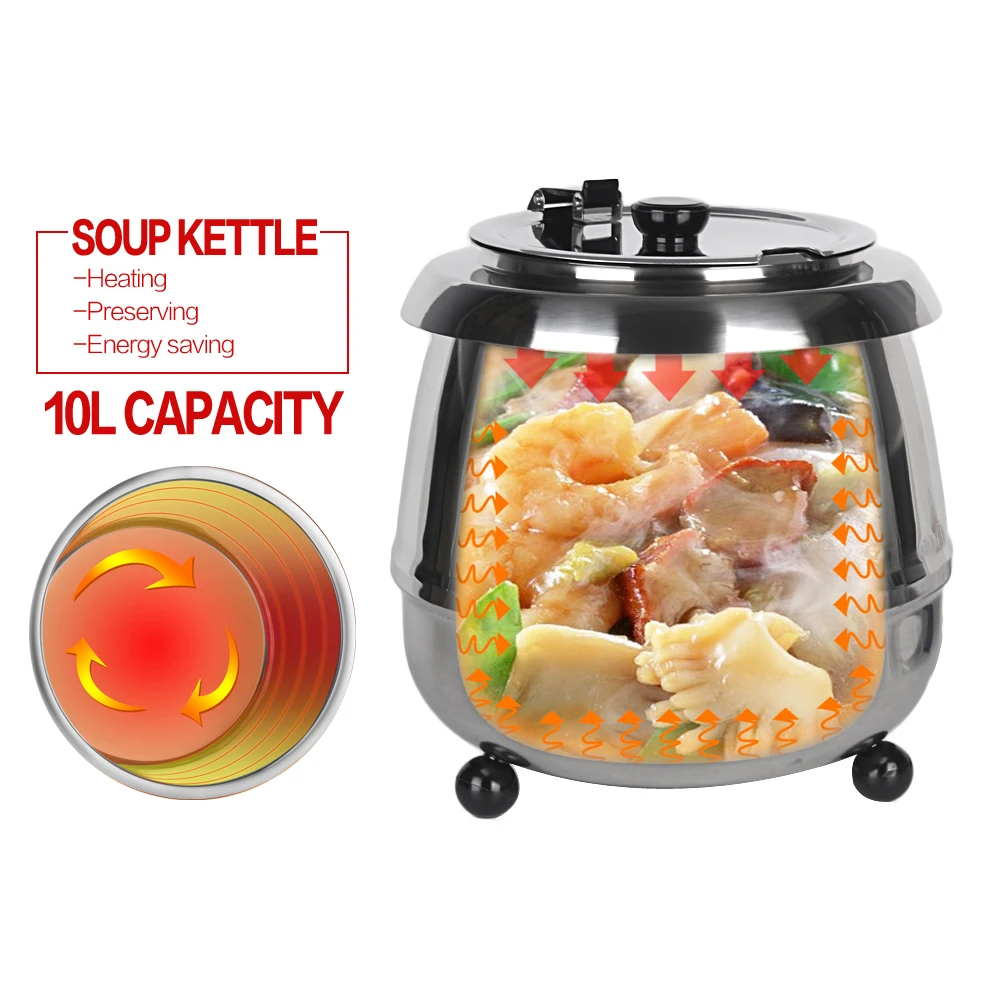 Электрический чайник для супа ITOP л 10 из нержавеющей стали|electric cooking|kettle electrickettle
