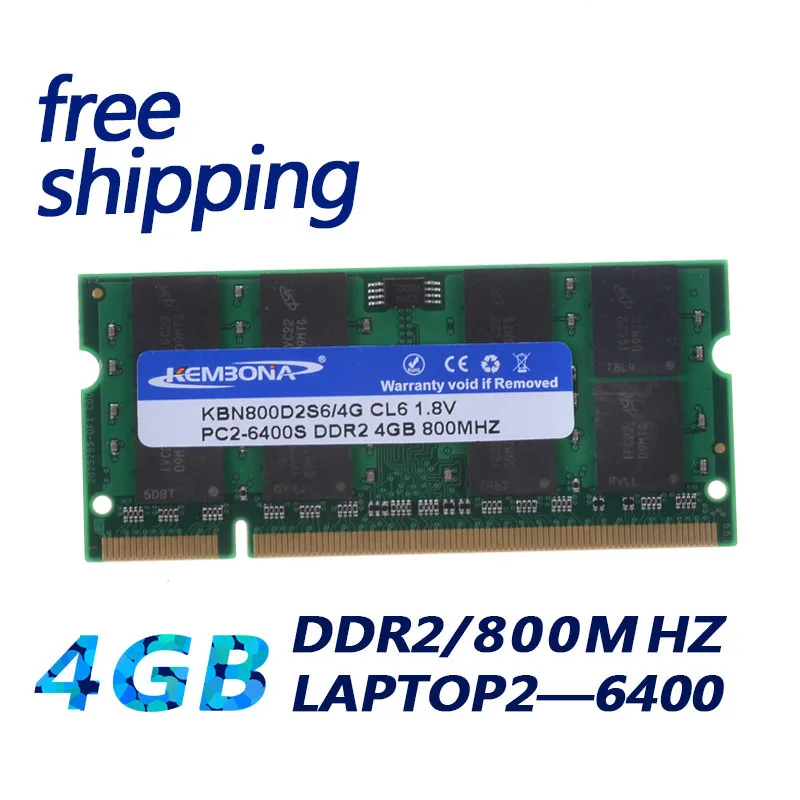 Оперативная память для ноутбука KEMBONA SODIMM DDR2 4 Гб 4G 800 МГц|sodimm memory|ddr2 4gb sodimmddr2 |