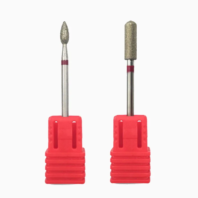 GD0307DAndC0412D HYTOOS 2 шт. алмазное сверло для ногтей набор роторных заусенцев маникюрные фрезы для очистки кутикулы сверлильный станок аксессуары фрезы для ногтей инструмент - Цвет: GD0307DAndC0412D
