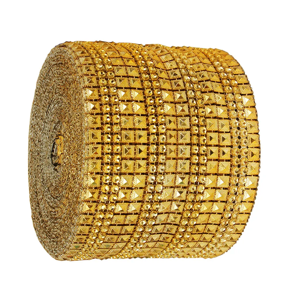 1 ярд сверкающие стразы Алмазная сетка обёрточная бумага Хрустальная Лента