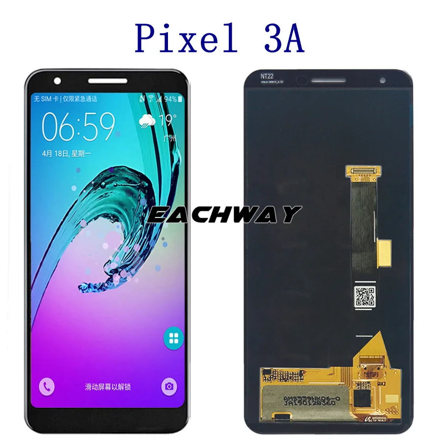 OLED ЖК-дисплей Google Pixel 3A XL ЖК-дисплей сенсорный экран дигитайзер сборка Замена Pixel3A 5," Google Pixel 3A дисплей