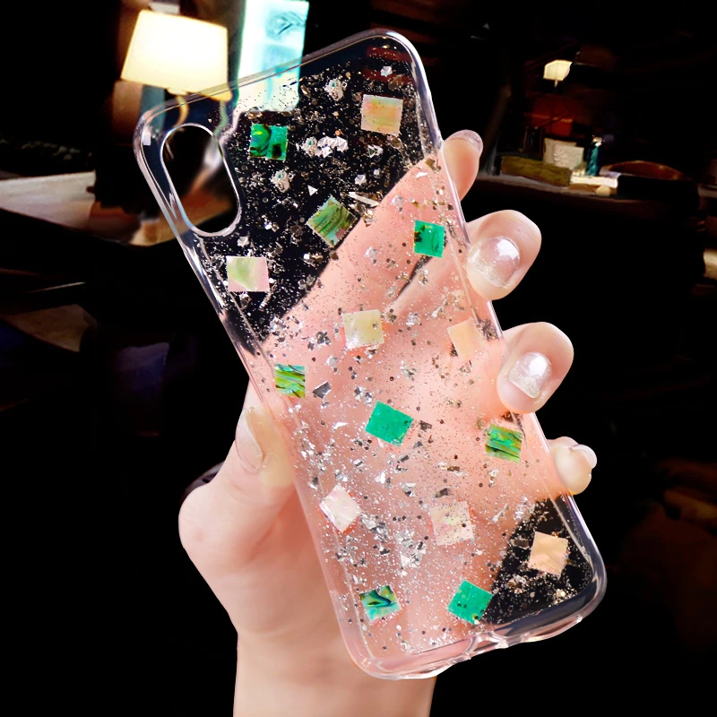 Чехол для телефона Manderm iPhone 6 6s 7 8 Plus X Модный Блестящий Мягкий ТПУ чехол милый