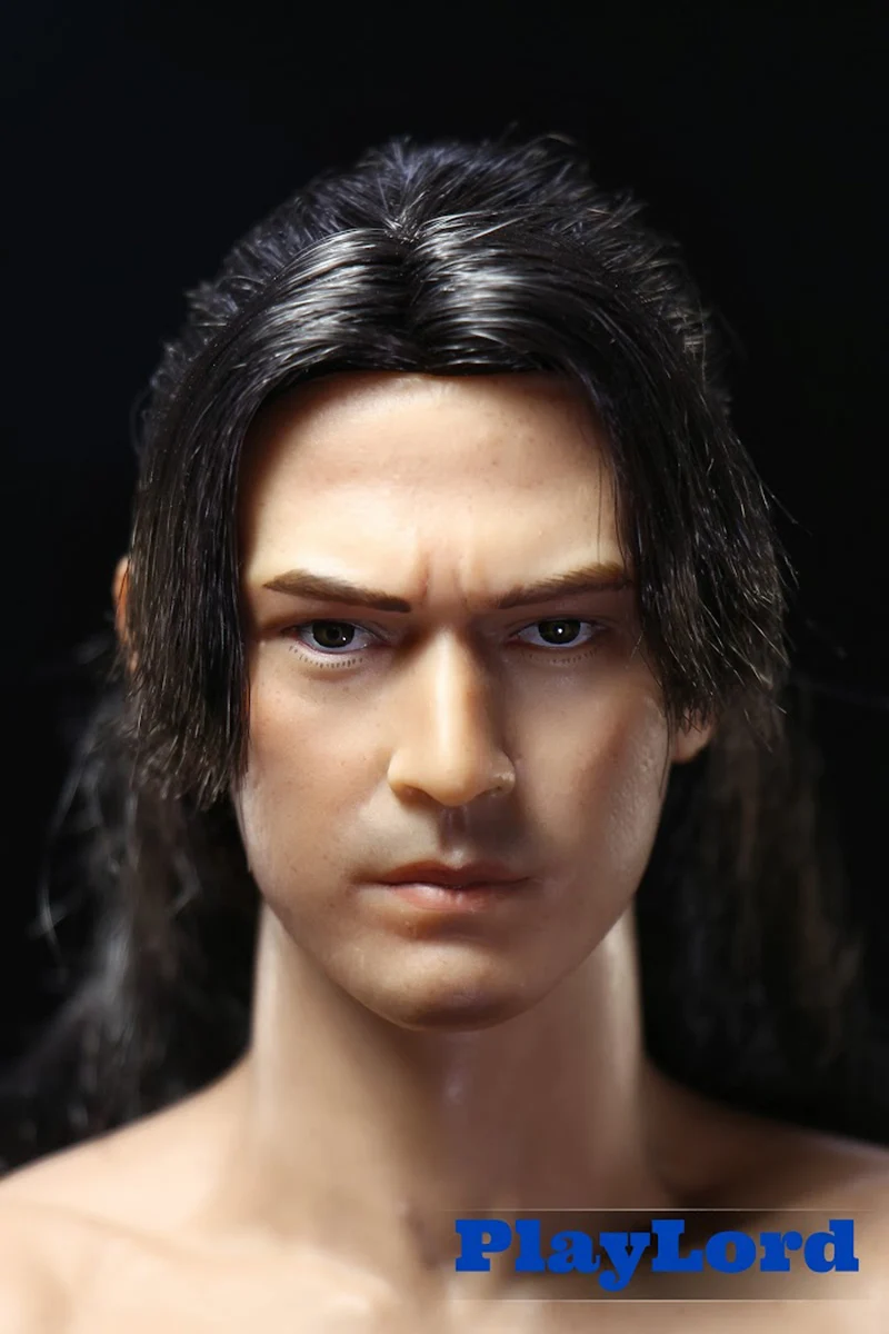 1/6 Мужская голова Лепка масштаб 1:6 Takeshi Kaneshiro длинные волосы версия резные Akechi