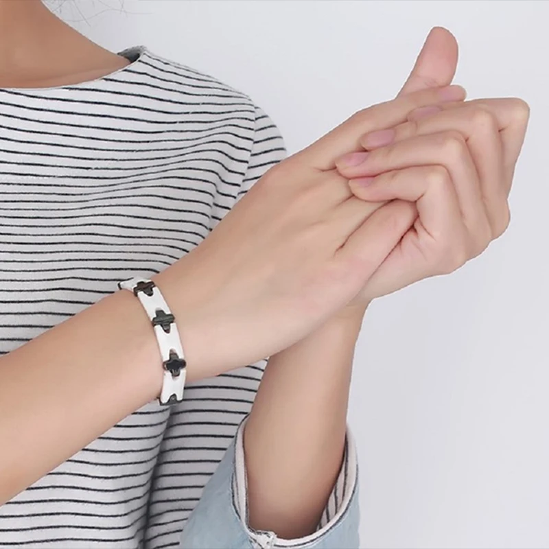 Горячая новинка 2016 модный белый черный керамический браслет гематит энергия