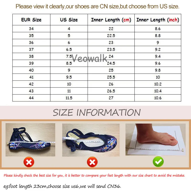 

Veowalk Flowers Appliques Retro Women Linen Cotton Ballet Flats Round Toe Spring Summer Ladies Breathable Slip on Shoes