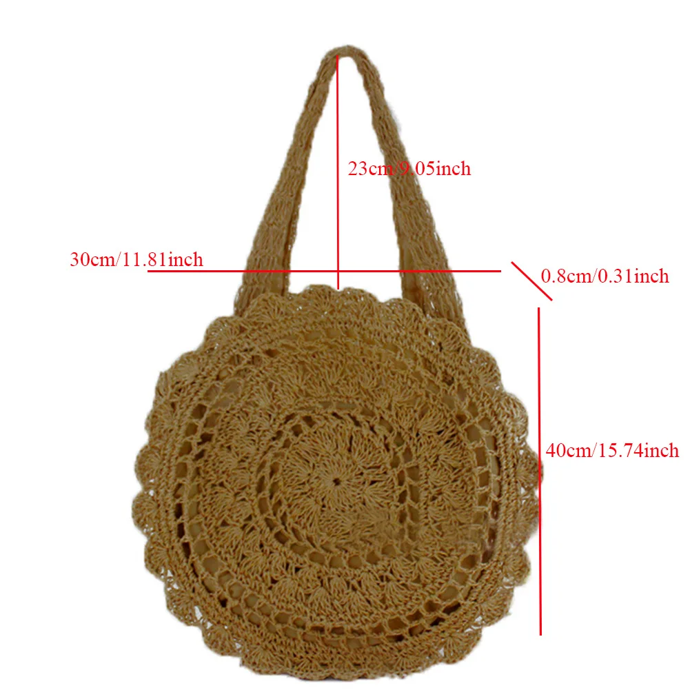 Женская пляжная сумка Boho Big Circle Ретро стиль летняя ручная работа открытая