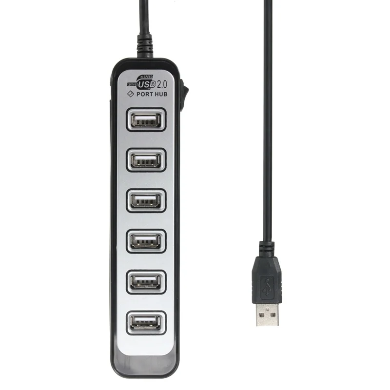 BASIX USB концентратор 2 0 портативный OTG 7 портов 480bps usb сплиттер с ВКЛ/ВЫКЛ для ПК
