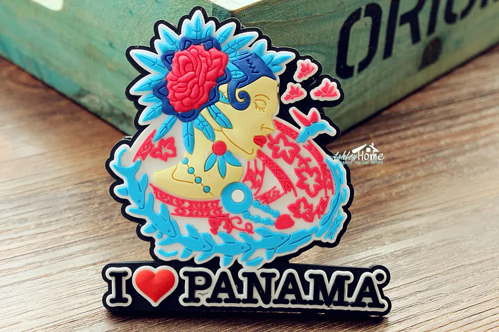 Я люблю Панама туристический дорожный сувенир декоративный 3D резиновый магнит