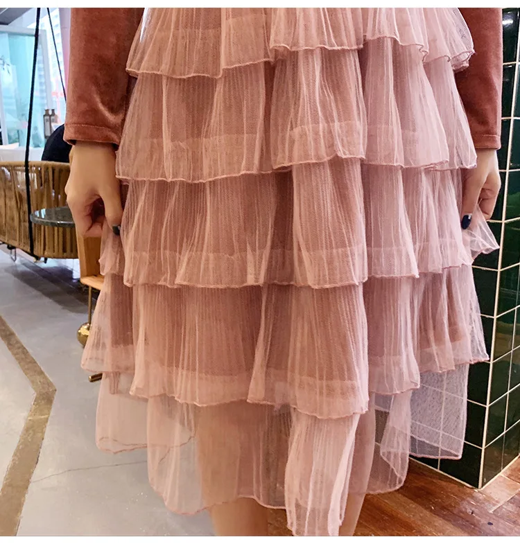 Платье для особых случаев с v-образным вырезом Vestidos Elegantes кружевное вечернее платье с длинным рукавом Элегантное нарядное платье женские вечерние платья ES1898