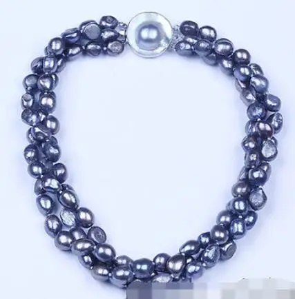 8-9mm Pearl Beads Choker Collar Necklace Jewelry For Women with 925 Silver Clasp | Украшения и аксессуары