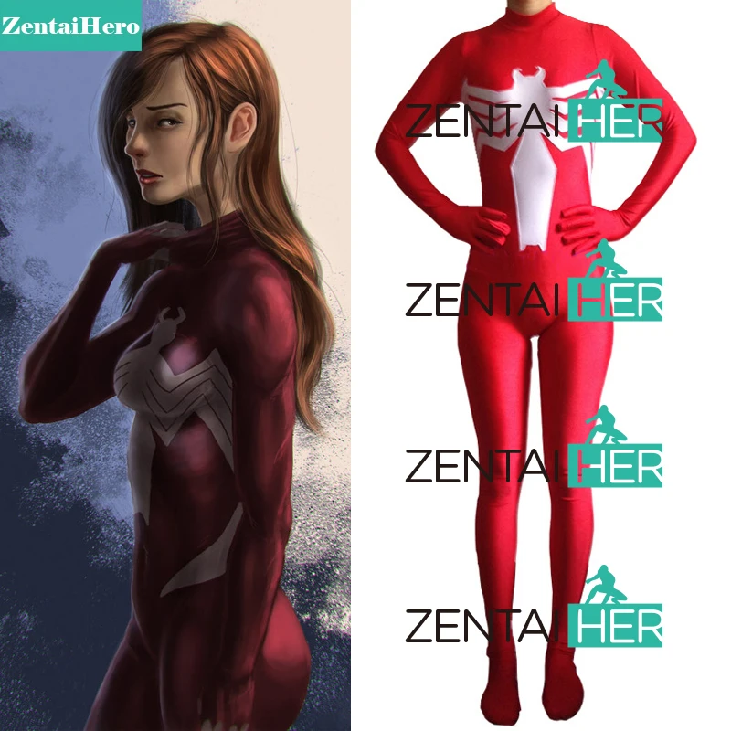 ZentaiHero 2017 супер паук женщина зентай костюм лайкра спандекс косплей костюмы