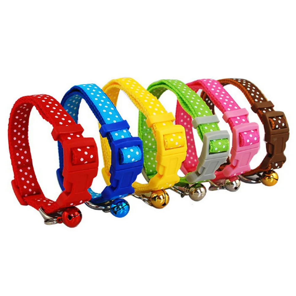 1 шт. нейлоновый ошейник в горошек для собак щенков и кошек многоцветная шлейка с