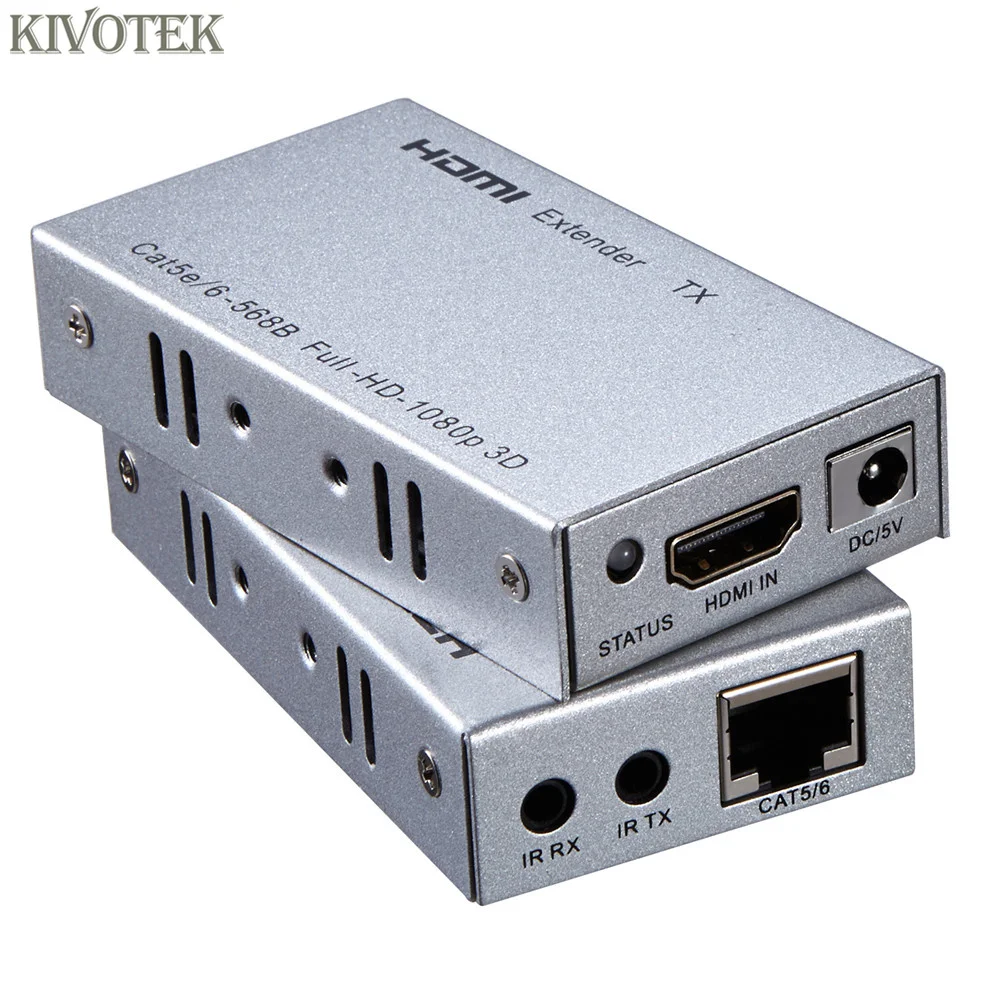 60 м HDMI расширитель трансивер передатчик/приемник по одной кошке 5E/6 поддержка 3D