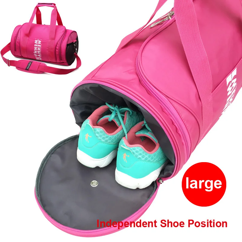 Pink Shoe L6 Gym Bag, Duffel Bag, Sports Gym Bag for Women and Men with Shoe Compartment - Цвет: Pink Shoe L6