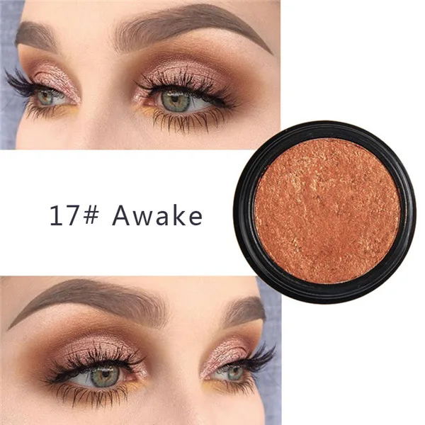 17 Awake PHOERA Shimmer Тени для век Палитра порошок с пигментным блеском тени для глаз с металлическим отливом матовый водонепроницаемый макияж Maquillaje TSLM1 - Цвет: 17 Awake