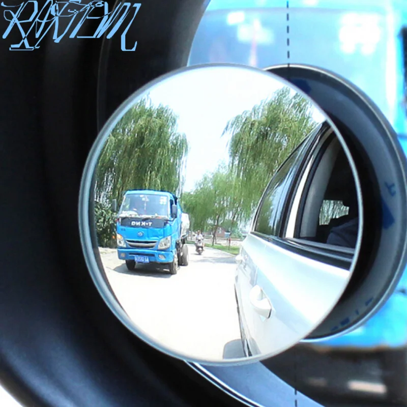 2 шт. автомобильное 360 градусов широкоугольное маленькое круглое зеркало заднего