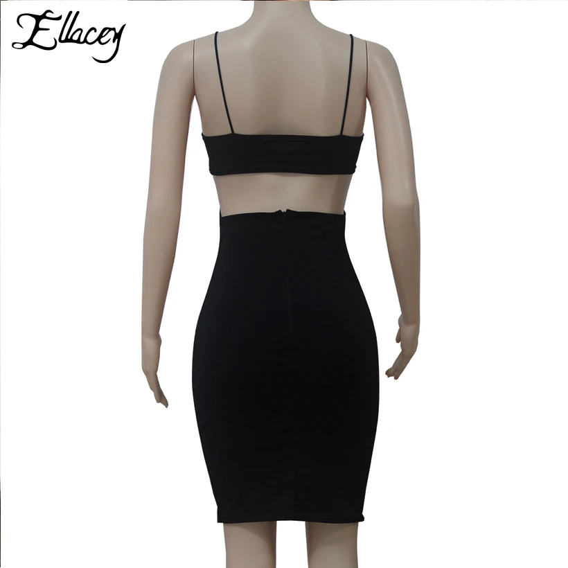 Новинка 2018 женское платье на бретельках без рукавов сексуальный комплект из 2