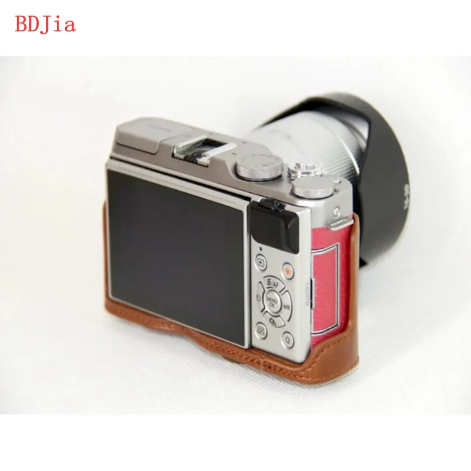Newest PU Leather Oil Skin Camera Case Bag Cover for Fujifilm XA10 X-A10 XA3 X-A3 With Shoulder Strap High Quality | Электроника