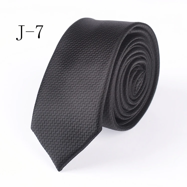 

Unique 5cm Design Men Ties Vintage Solid Black Striped Neck Tie Classic Jacquard Woven Gravatas for Adult