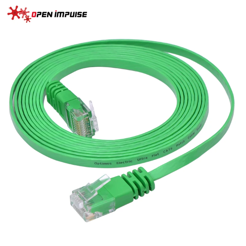 Зеленый RJ45 плоский CAT 6 Ethernet Патч сетевой кабель Lan Cat6 компьютерный UTP 2 м |