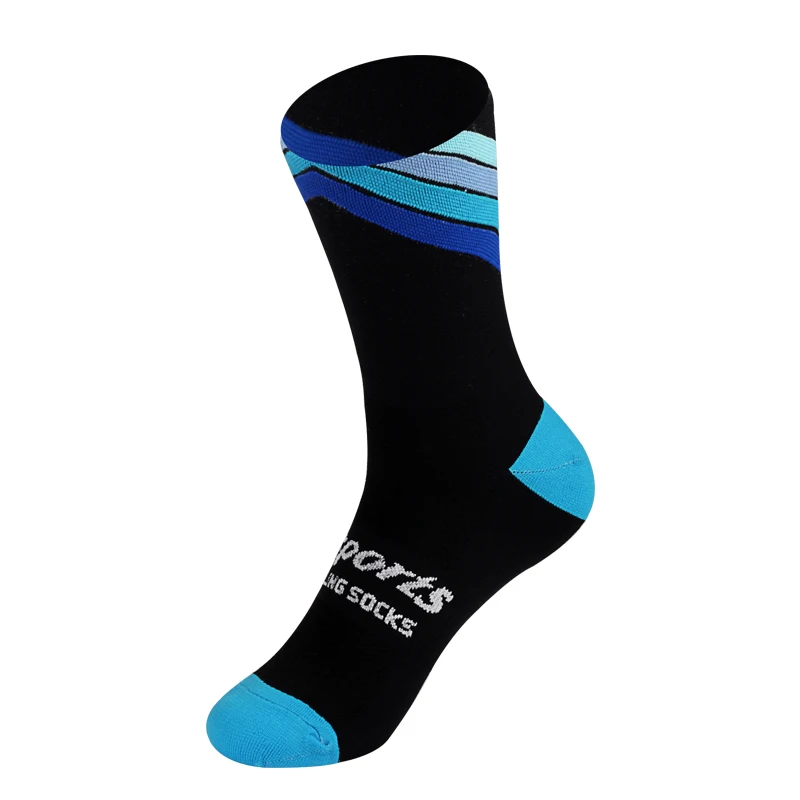 Black Blue BIKEIN Велоспорт велосипед спортивные носки для занятий на открытом воздухе велосипеды дышащие колготки носки свободный размер профессиональные гоночные носки для мужчин - Цвет: Black Blue