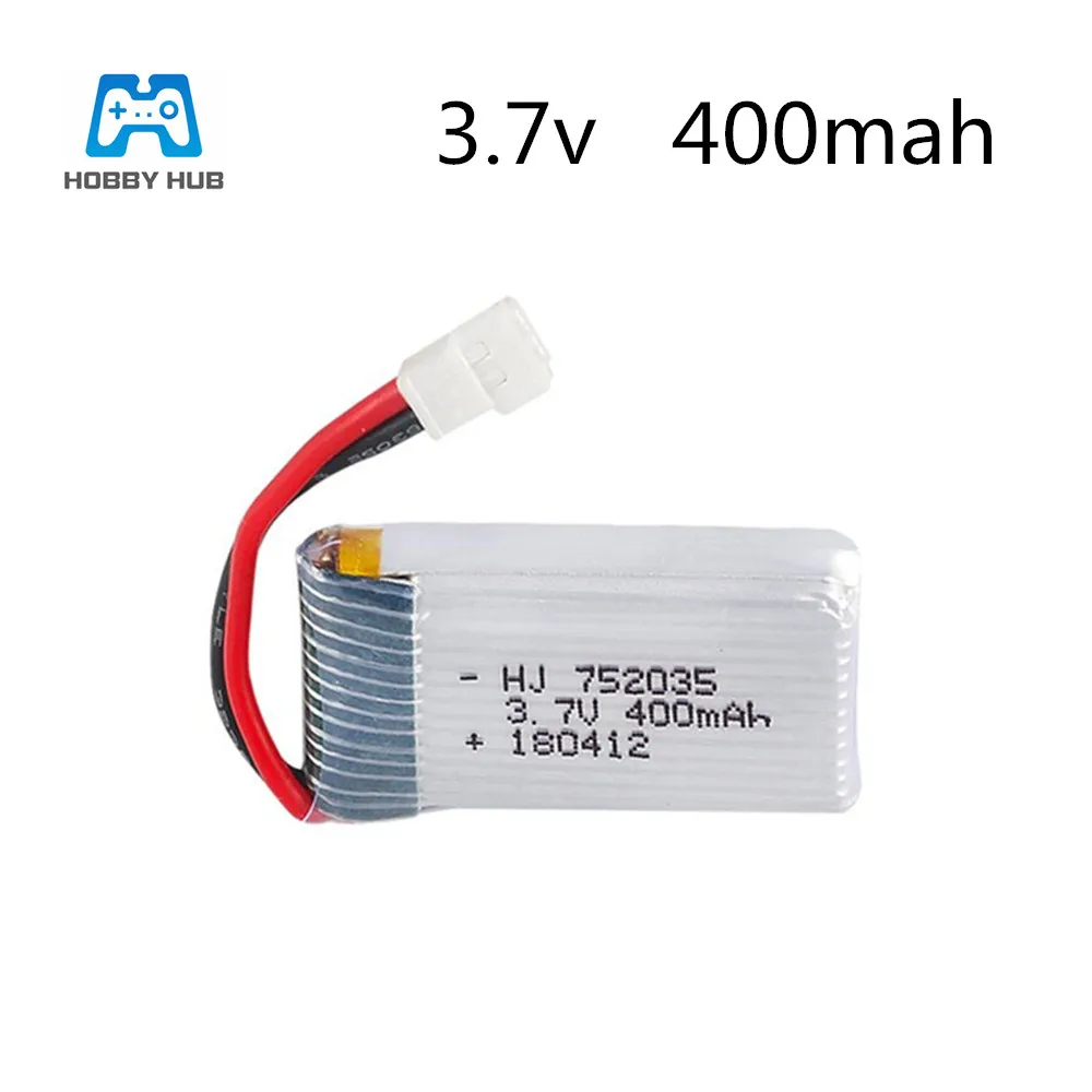 Аккумулятор Lipo 3 7 в 400 мАч 752035 для SYMA X15 X5A 1 X15C X15W H31 X4 H107 KY101 E33C E33 U816A V252 H6C запасные