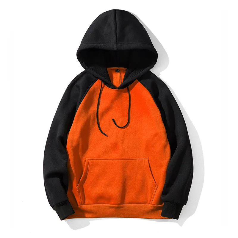 

EU Size Men's Hoodies Autumn Winter Mens Long Sleeve Patchwork Hooded Sweatshirts Couple Fleece Streetwear Unisex Hoody Clothing