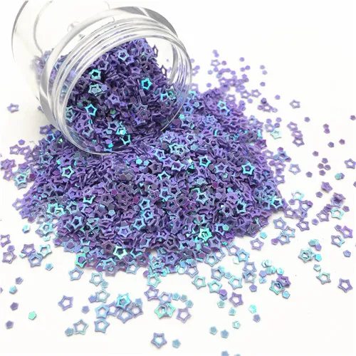 AB purple Полые звезды Форма пайетки с блестками для ногтей искусство ремесла блестки блесток для самостоятельного пошива одежды Аксессуары декор конфетти 10 г - Цвет: AB purple