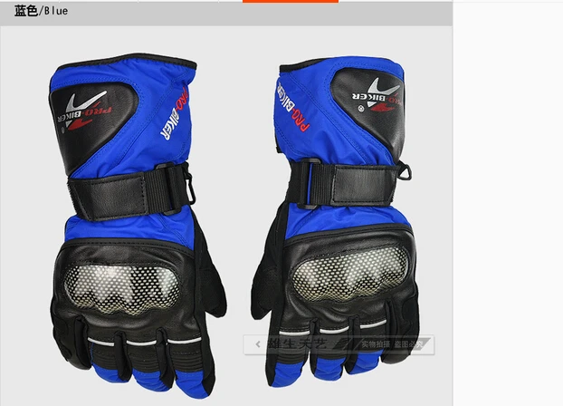 PRO-Biker перчатки для езды на мотоцикле перчатки из углеродного волокна полный палец перчатки зимние теплые водонепроницаемые перчатки ветрозащитные спортивные гоночные перчатки