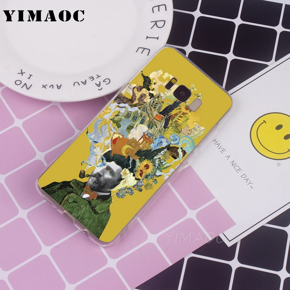 YIMAOC Vincent Willem van Gogh Soft Case for Galaxy j3 j5 j6 j7 A5 2016 2017 A6 A9 2018 Note 8 9 S7 edge S8 S9 S10 Plus S10e |