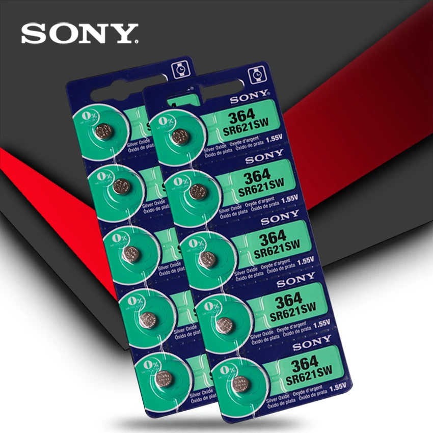 3 шт. sony 364 SR621SW V364 SR60 SR621 AG1 часы батарея Кнопка монетница Сделано в Японии
