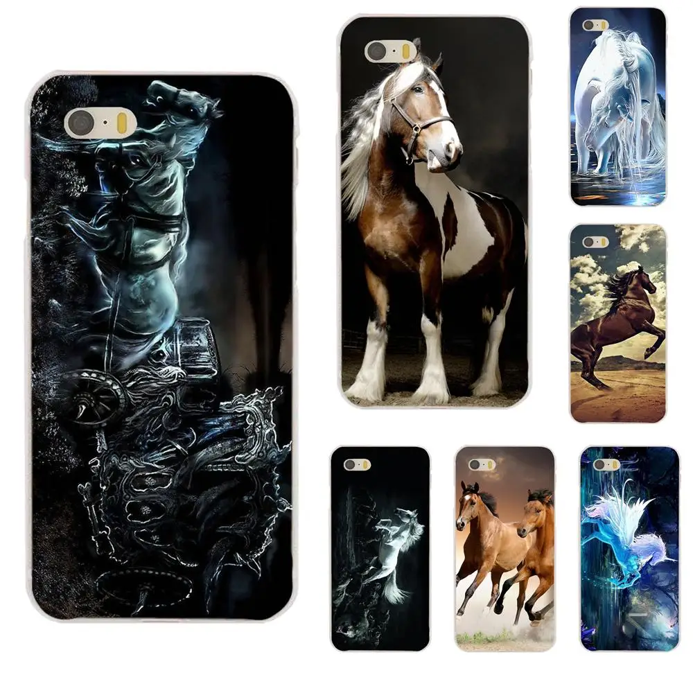 Deeply Meditating Horse Drawing TPU For Galaxy A3 A5 A7 On5 On7 2015 2016 2017 Grand Alpha G850 Core2 Prime S2 I9082 | Мобильные